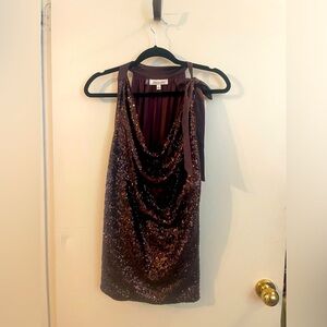 Sequined JLO bow accent tank
